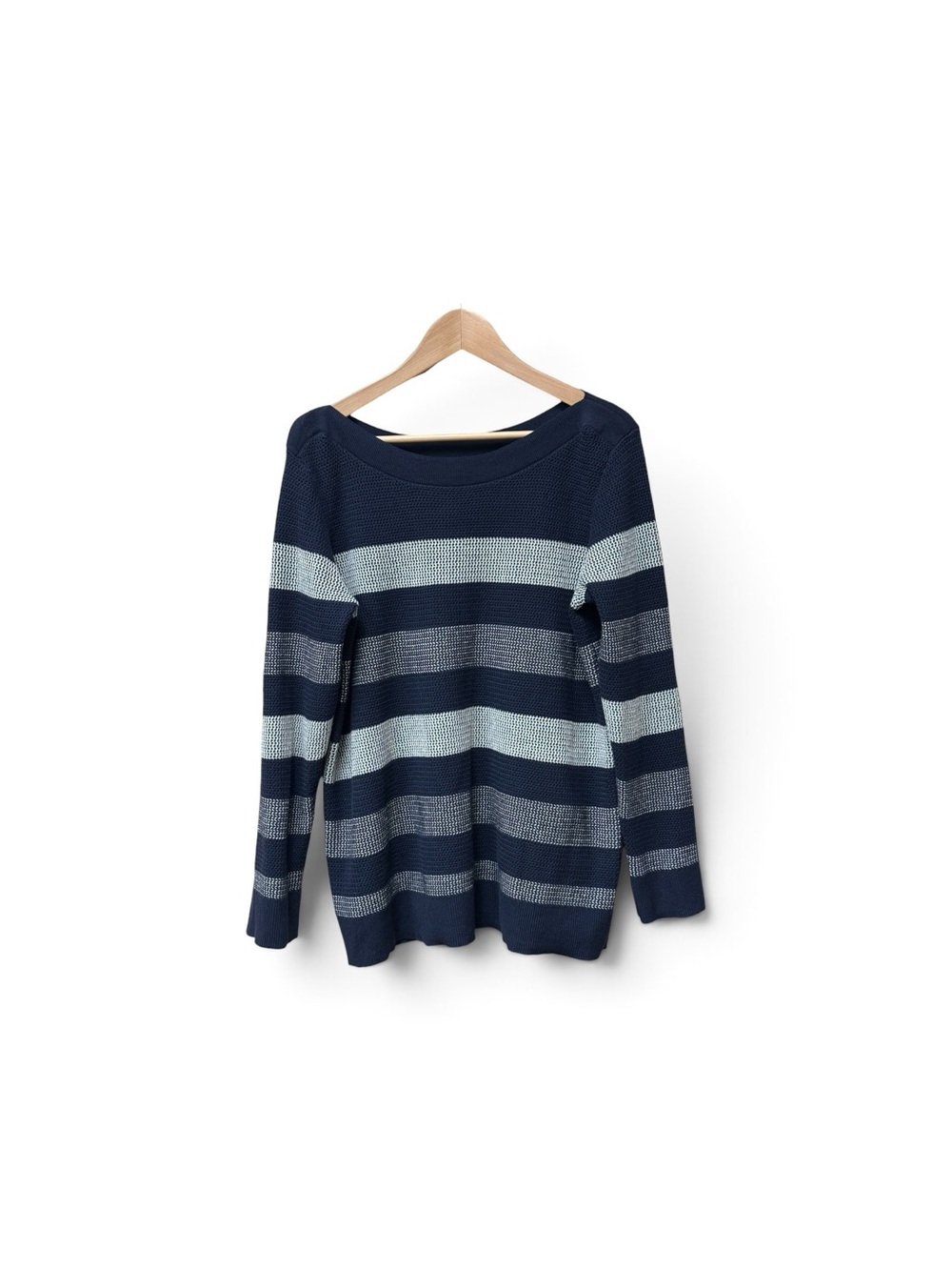 Market & Spruce Navy Blue Waffle Knit Sweater Women's Size XL Stitch Fix